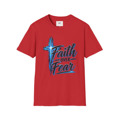 Faith Over Fear T‑Shirt — Christian Cross Inspirational Graphic Tee