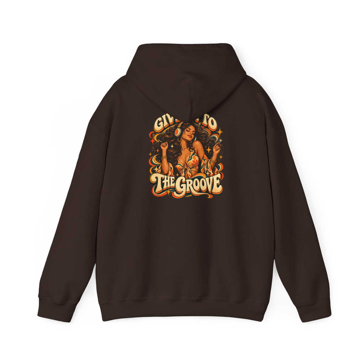 Hoodie — Give Into The Groove Retro Disco Graphic Hoodie