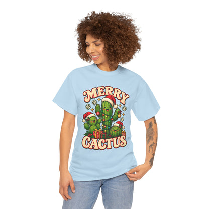 Merry Cactus Christmas Tee — Festive Holiday Cactus Shirt