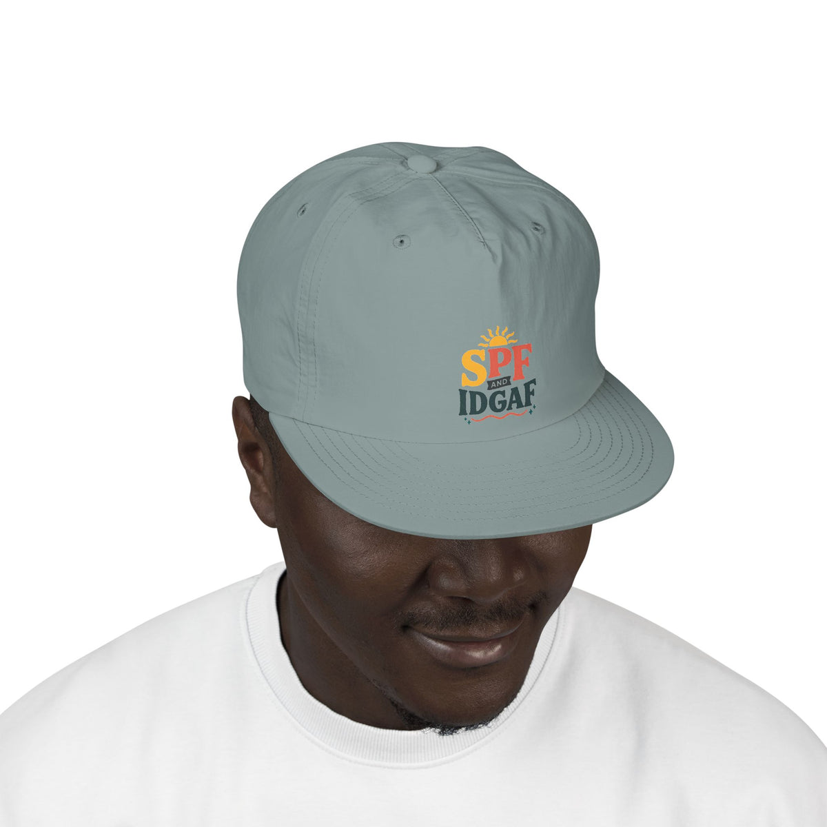 SPF IDGAF Surf Cap | Retro Sun Typography Hat