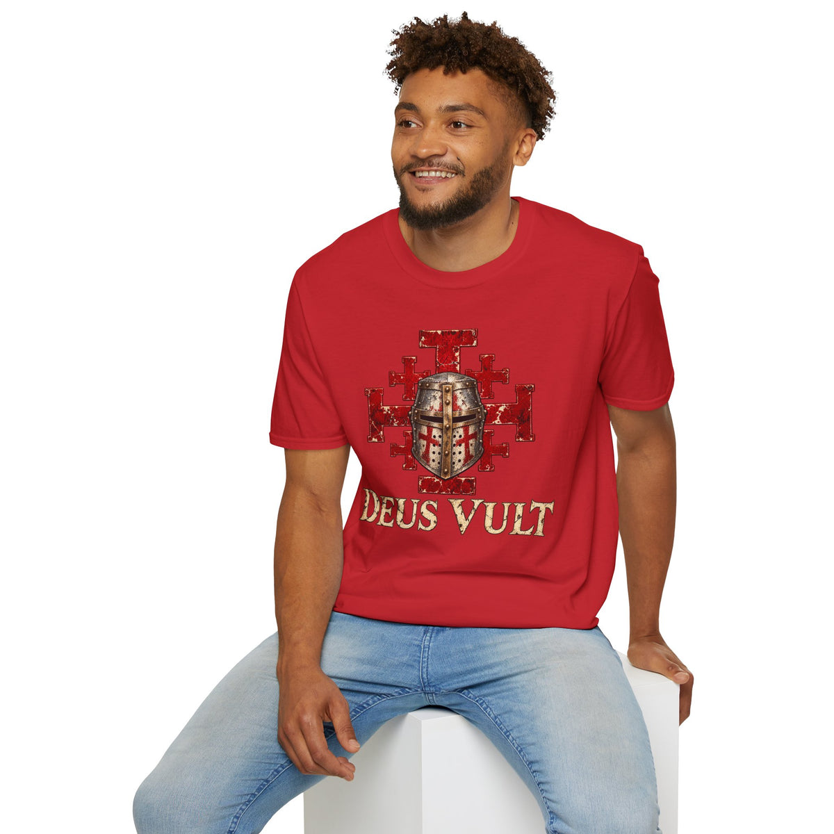 Deus Vult Crusader Shield T-Shirt