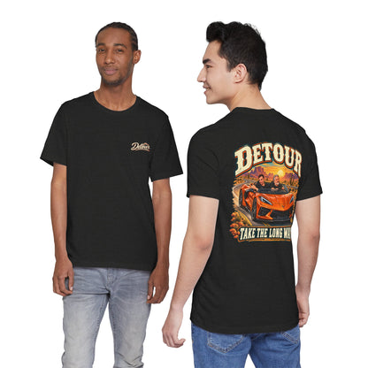 Detour Graphic Tee — 'Detour: Take the Long Way' Vintage Road Trip T‑Shirt