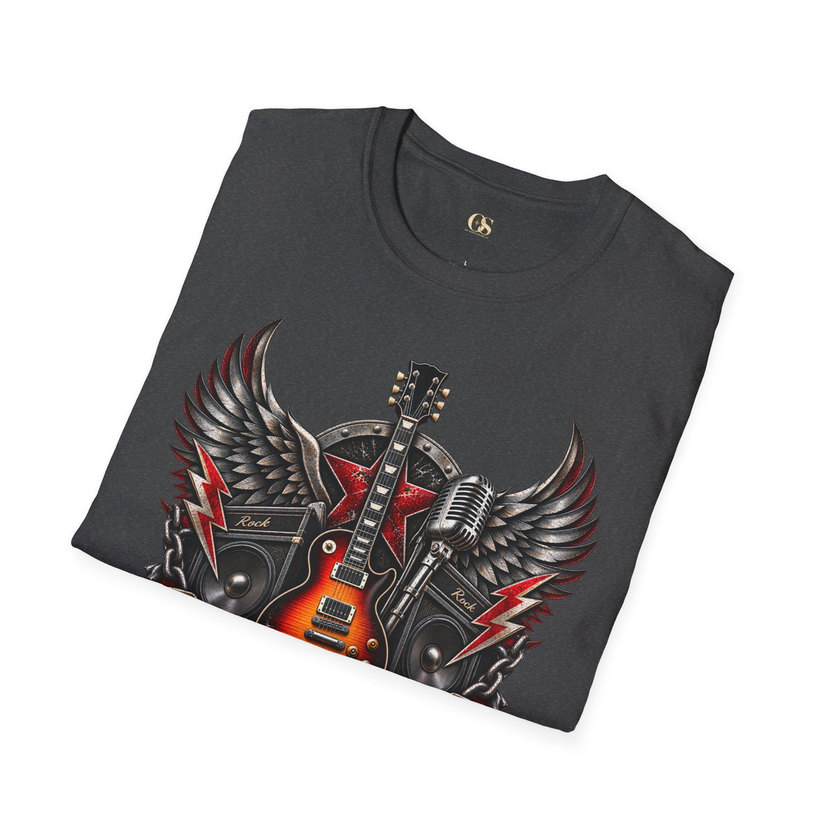 Rock 'n' Roll Guitar Wings T-Shirt — Vintage Electric Guitar Music Tee