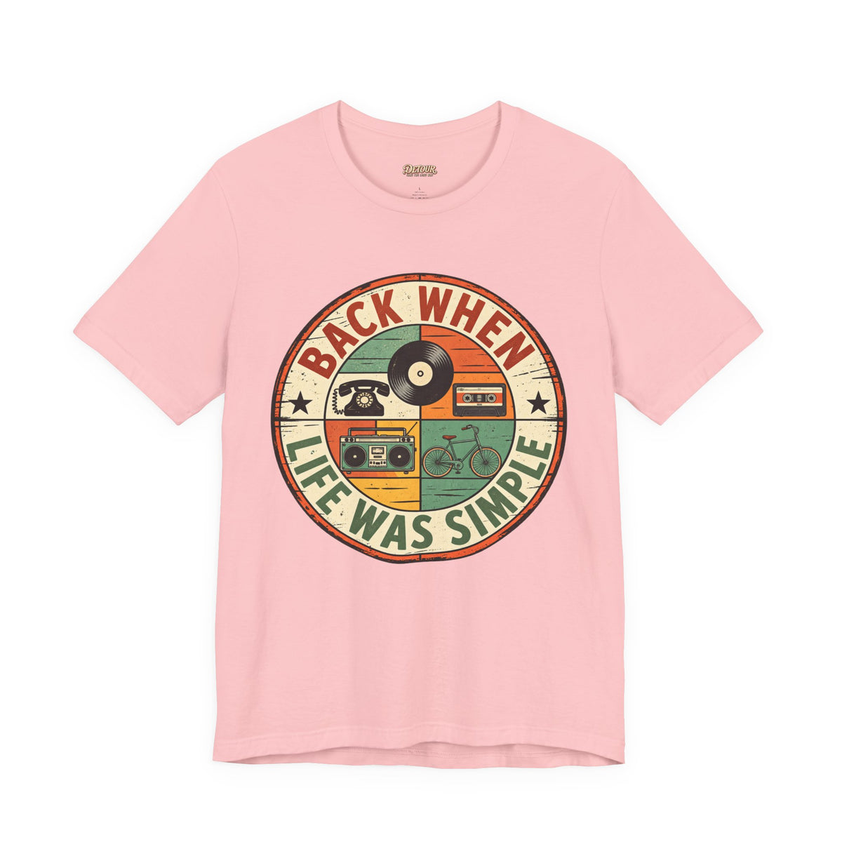 Back When Life Was Simple Vintage Retro T-Shirt