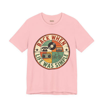 Back When Life Was Simple Vintage Retro T-Shirt