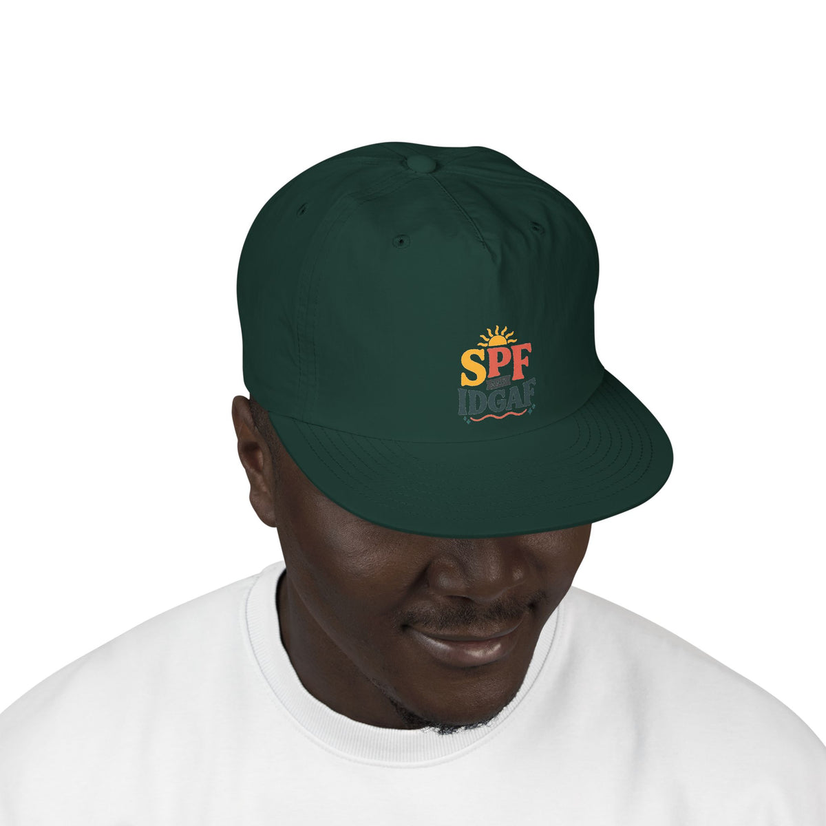 SPF IDGAF Surf Cap | Retro Sun Typography Hat