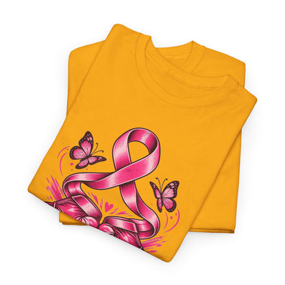 T-Shirt — Her Fight Our Strength Pink Ribbon Breast Cancer Awareness Tee