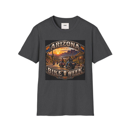Arizona Bike Week Sunset T-Shirt — Vintage Motorcycle Desert Road Tee