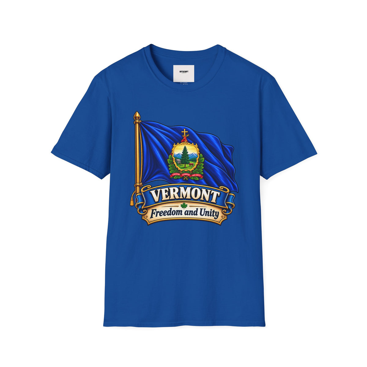 Vermont State Flag T‑Shirt — 'Freedom and Unity' Emblem Tee