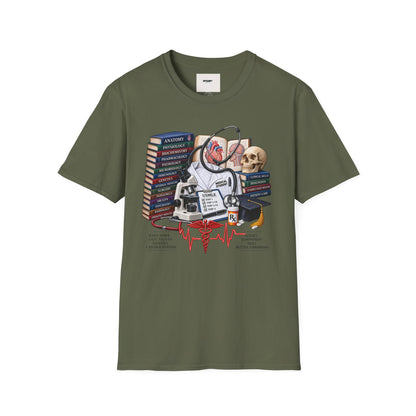 Medical Student Study Stack T‑Shirt — Anatomy, Physiology & USMLE Prep Design