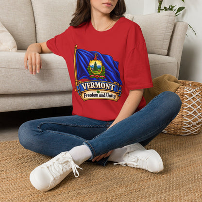 Vermont State Flag T‑Shirt — 'Freedom and Unity' Emblem Tee