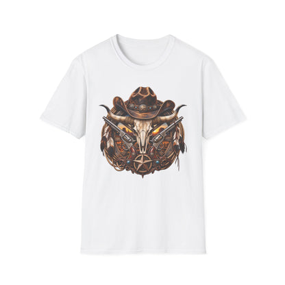 Cowboy Skull T-Shirt — Western Gunslinger Graphic Tee