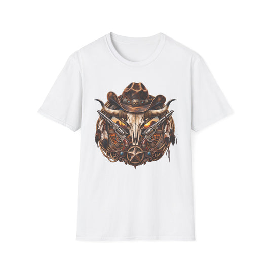 Cowboy Skull T-Shirt — Western Gunslinger Graphic Tee