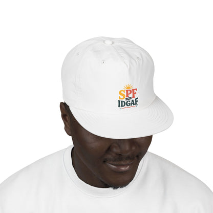 SPF IDGAF Surf Cap | Retro Sun Typography Hat