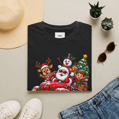 Christmas Crew T‑Shirt — Santa, Reindeer & Snowman Holiday Tee