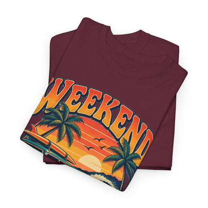 Weekend State of Mind Tee – Retro Surf Van Sunset T-Shirt