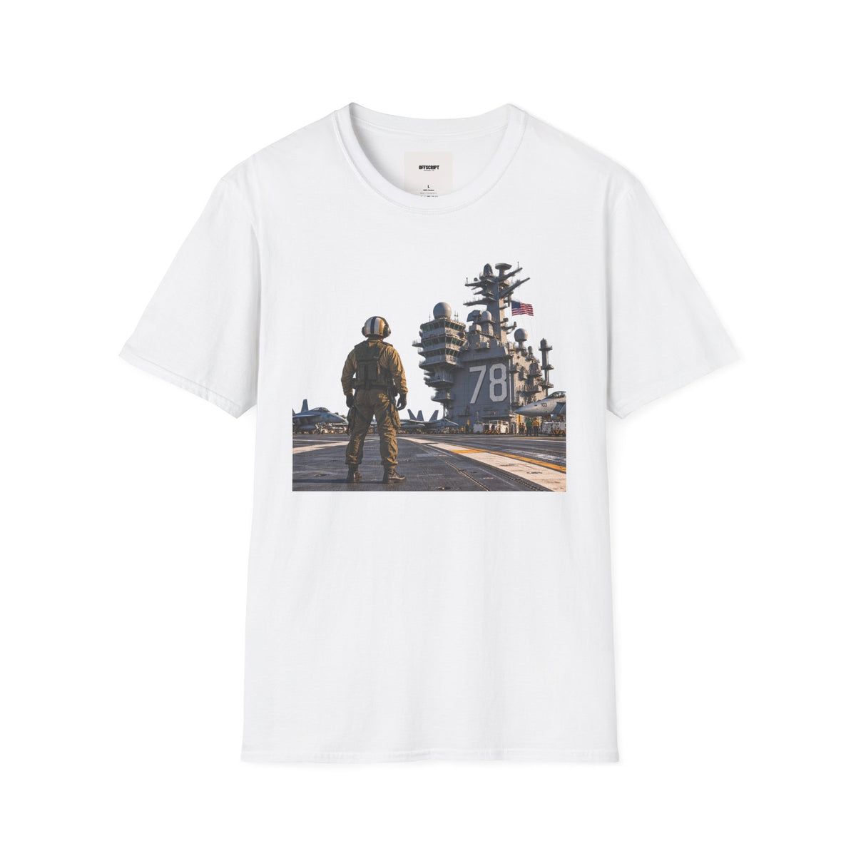 Aircraft Carrier Deck T‑Shirt – Navy Sailor & Carrier 78 Graphic