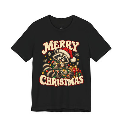 Merry Christmas Raccoon Tee