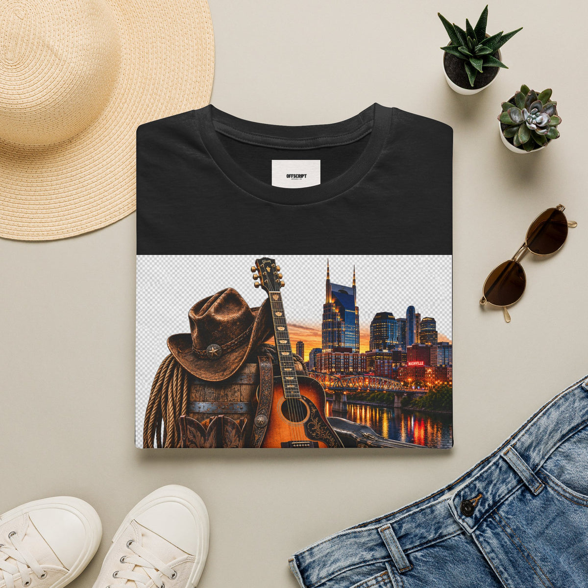 Nashville Skyline Guitar Tee