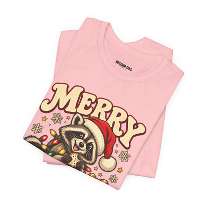 Merry Christmas Raccoon Tee