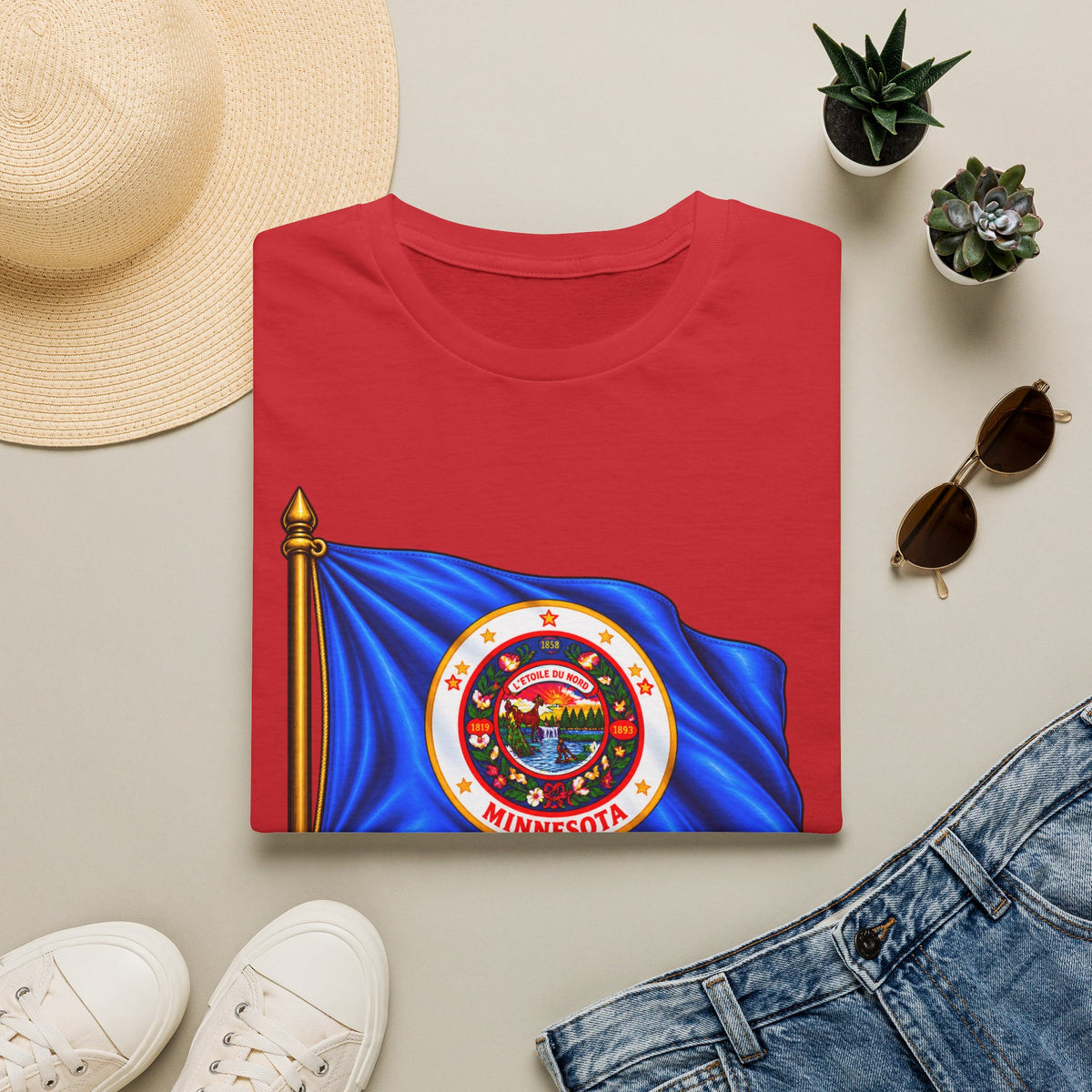 Minnesota Flag T-Shirt — "L'Étoile du Nord" State Pride Tee