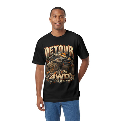 4WD Off-Road Tee — "Detour" Truck Graphic (Take the Long Way)