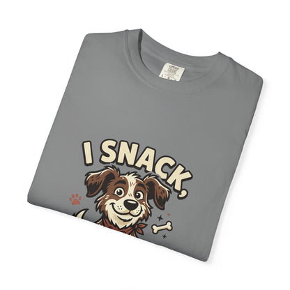 I Snack Therefore I Am Dog T-Shirt