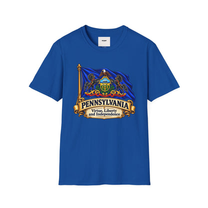 Pennsylvania Flag T‑Shirt — Vintage State Crest Tee