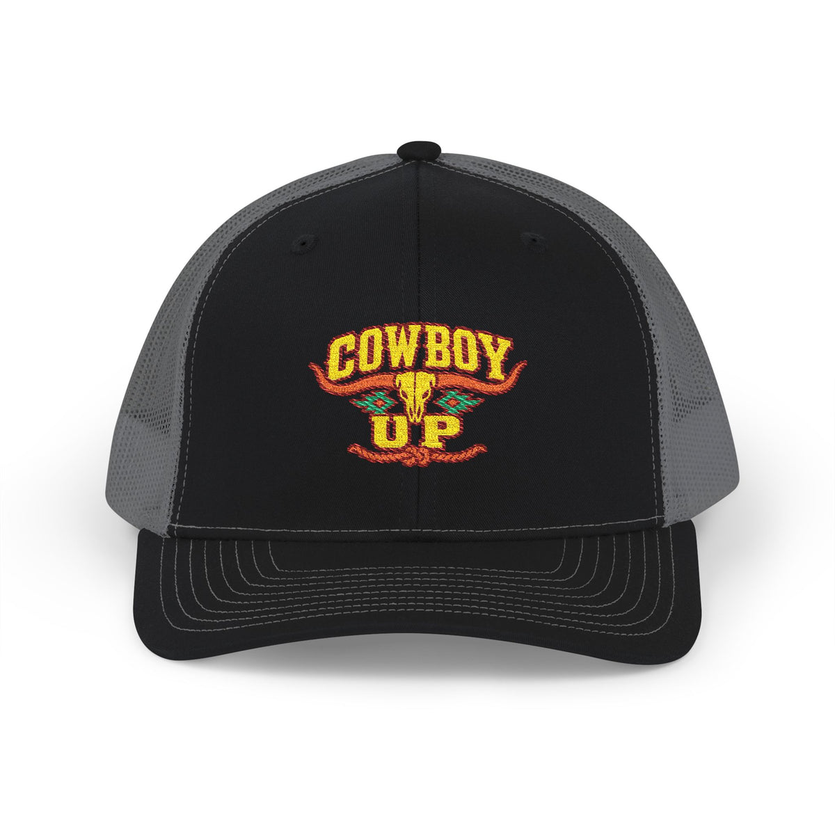 Cowboy Up Trucker Cap - Western Snapback Hat