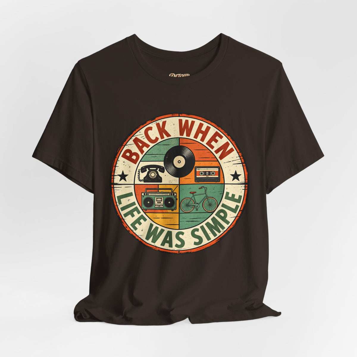 Back When Life Was Simple Vintage Retro T-Shirt