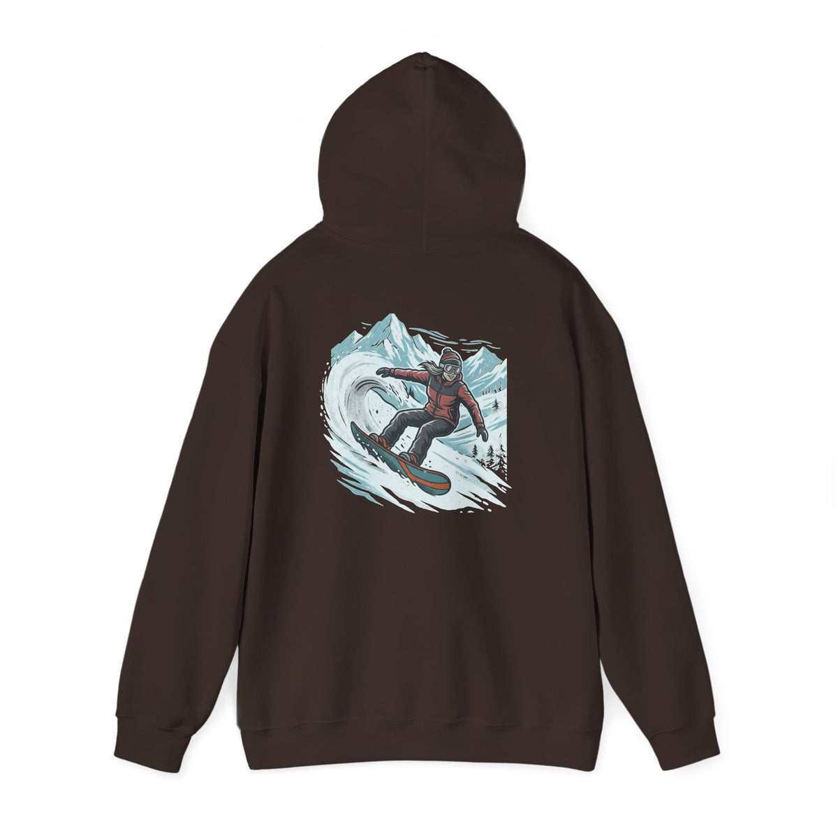 Snowboarding Hoodie – "Snowboarding Life" Graphic Pullover with Backboarder Illustration