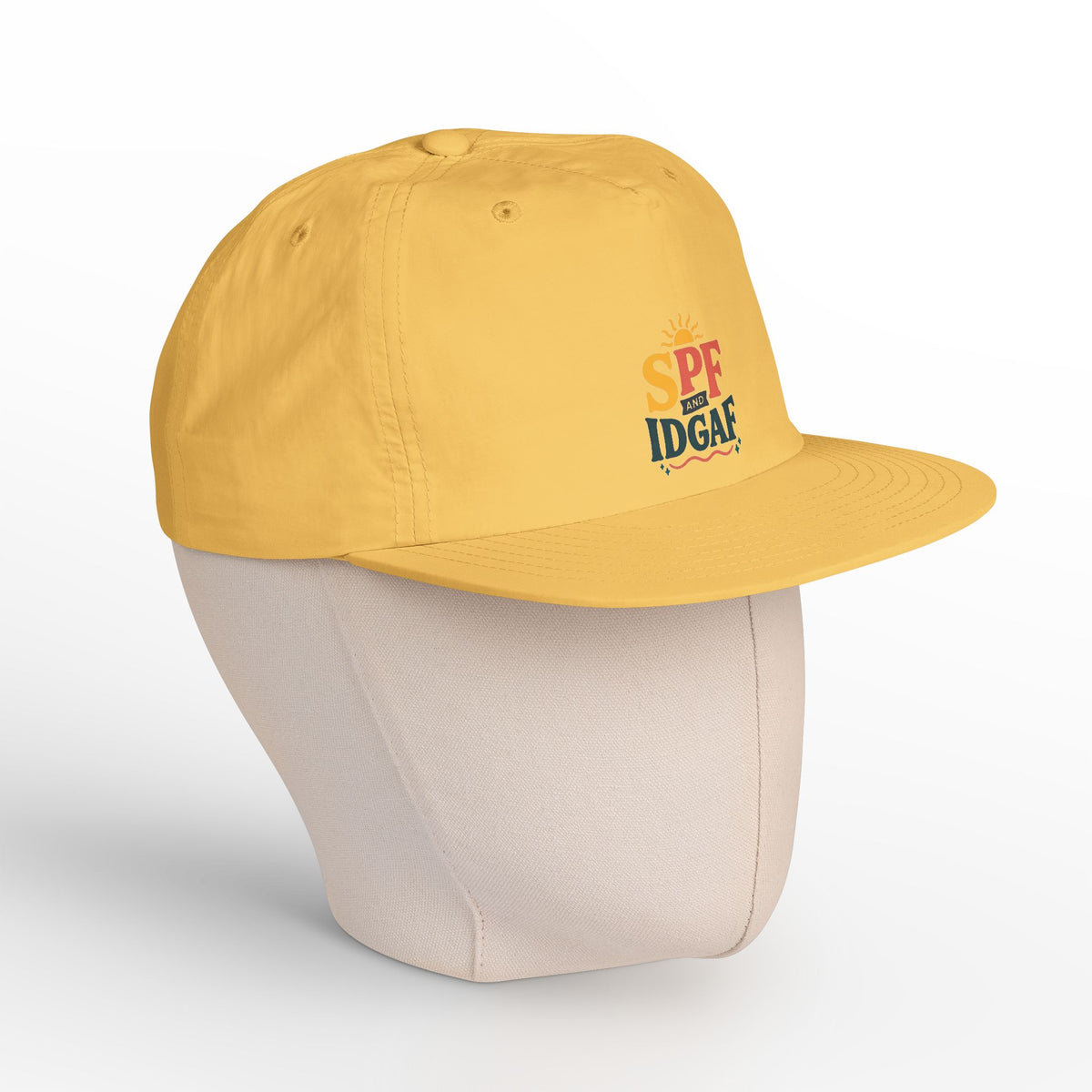 SPF IDGAF Surf Cap | Retro Sun Typography Hat