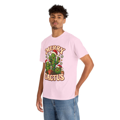 Merry Cactus Christmas Tee — Festive Holiday Cactus Shirt