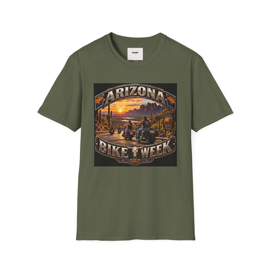 Arizona Bike Week Sunset T-Shirt — Vintage Motorcycle Desert Road Tee