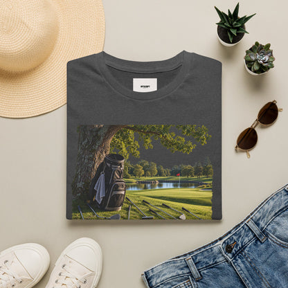 Golf Course Scene T‑Shirt — 'GOLF' Scenic Golfing Graphic Tee