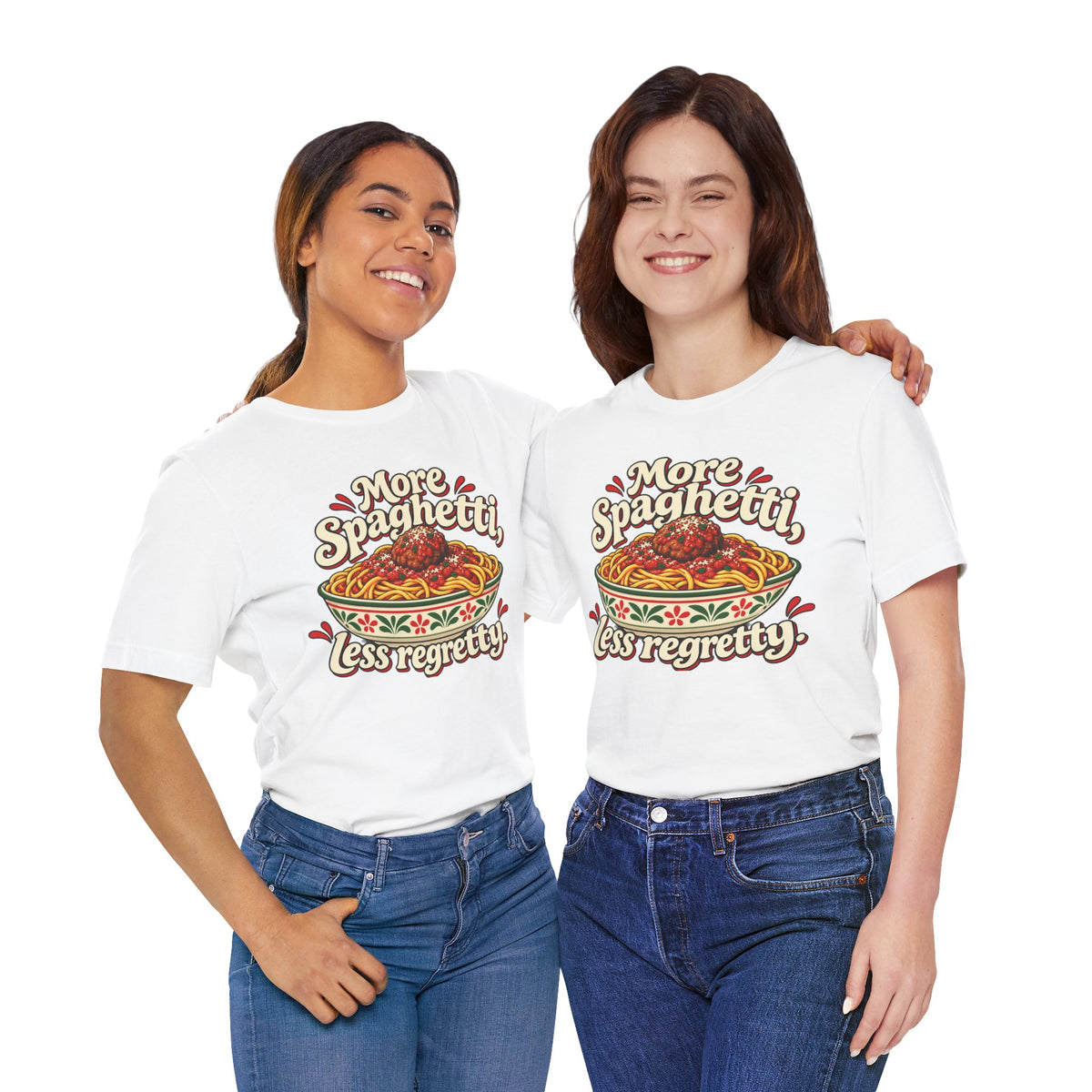 More Spaghetti Less Regretti Foodie Graphic Tee