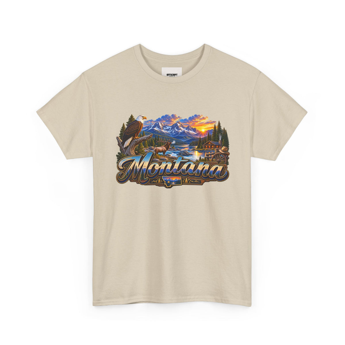 Montana Scenic T-Shirt – Vintage Mountain Lake Graphic Tee