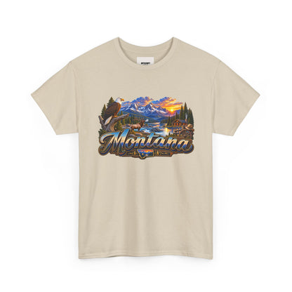 Montana Scenic T-Shirt – Vintage Mountain Lake Graphic Tee