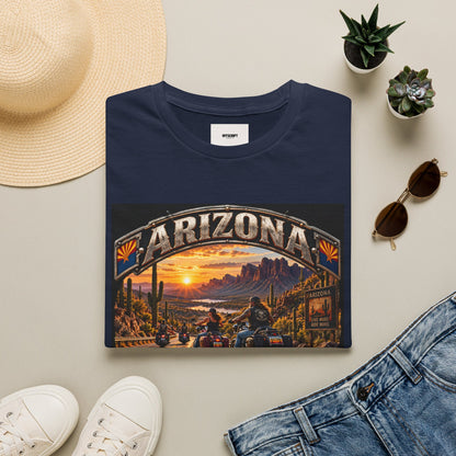 Arizona Bike Week Sunset T-Shirt — Vintage Motorcycle Desert Road Tee
