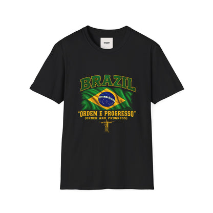 Brazil Flag T-Shirt — BRAZIL with Ordem e Progresso Graphic