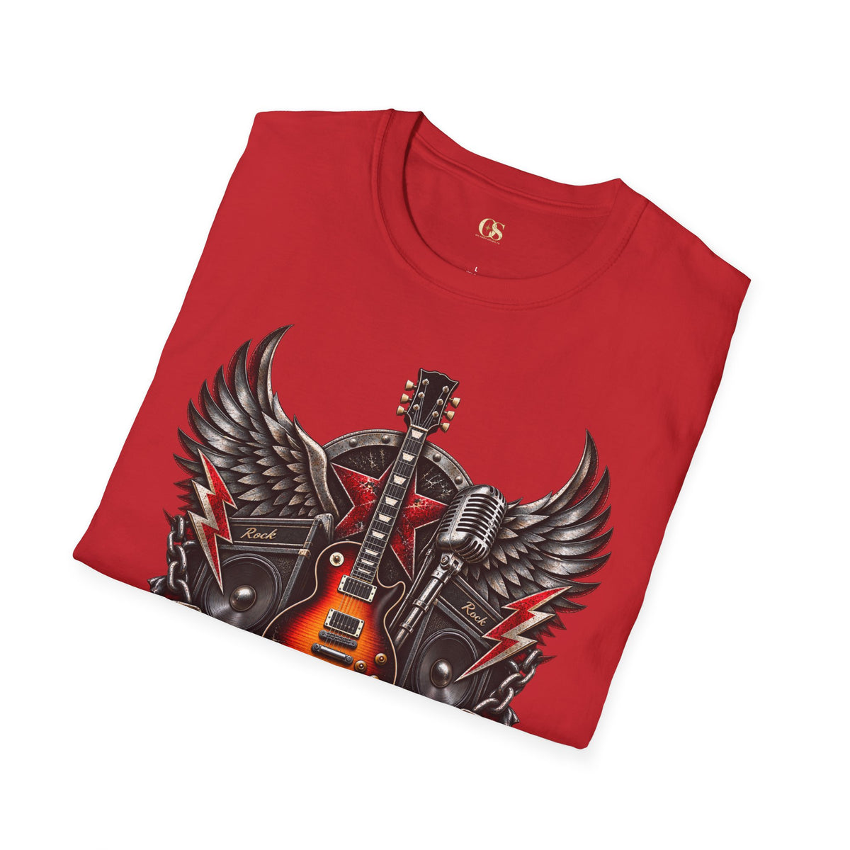 Rock 'n' Roll Guitar Wings T-Shirt — Vintage Electric Guitar Music Tee