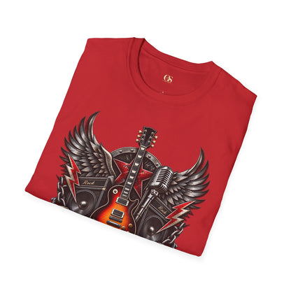 Rock 'n' Roll Guitar Wings T-Shirt — Vintage Electric Guitar Music Tee