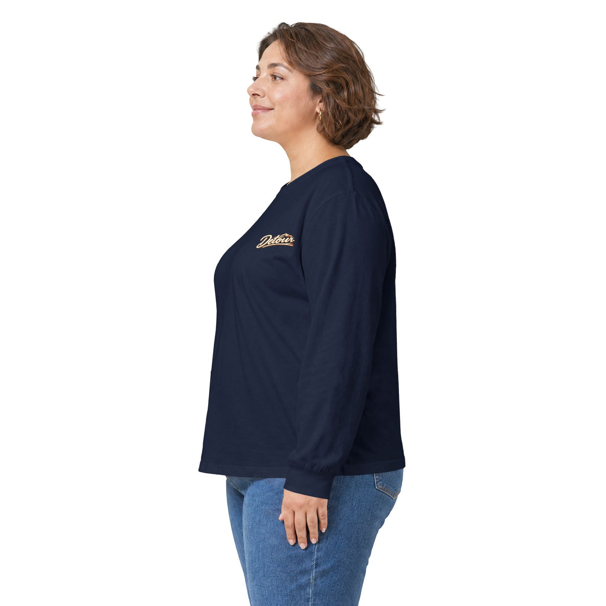 Detour Classic Car Long Sleeve Tee – 'Take The Long Way' Vintage Hot Rod Shirt
