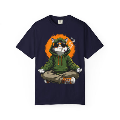 Meditating Cat in Sunglasses T-Shirt