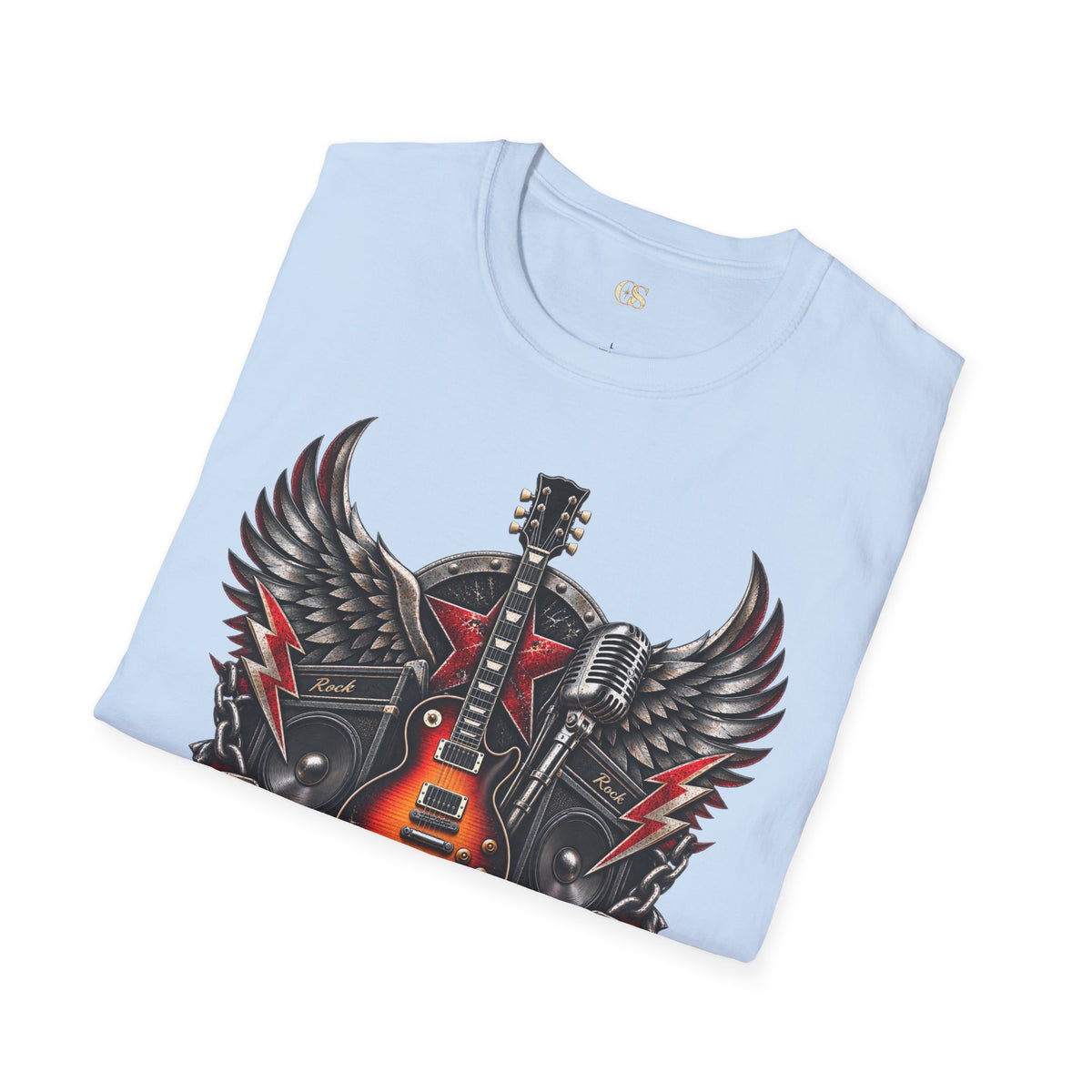 Rock 'n' Roll Guitar Wings T-Shirt — Vintage Electric Guitar Music Tee