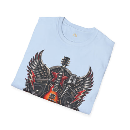Rock 'n' Roll Guitar Wings T-Shirt — Vintage Electric Guitar Music Tee