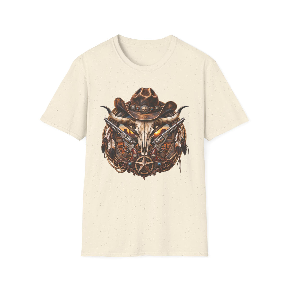 Cowboy Skull T-Shirt — Western Gunslinger Graphic Tee