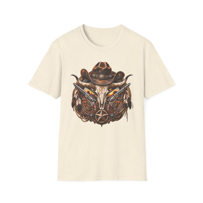 Cowboy Skull T-Shirt — Western Gunslinger Graphic Tee