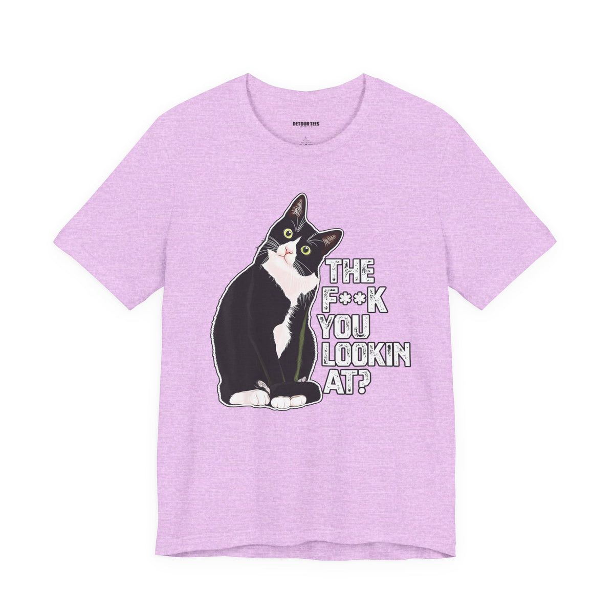 Tuxedo Cat Tee — "The F*ck You Lookin' At?" Graphic Shirt