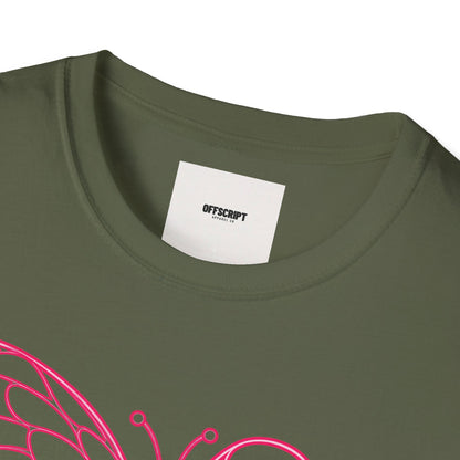 Breast Cancer Awareness Butterfly T-Shirt - Pink Ribbon Support Tee